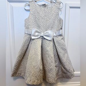 Gymboree pale metallic gold special occasion dress